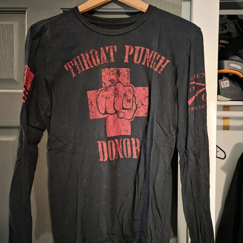 Grunt Style Black and Red Long Sleeve Tee